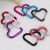 10Pcs Heart Shaped Carabiner Hooks Compact Quick Link Snap Hook Clips Strong Load Bearing Key Holders Camping Supplies