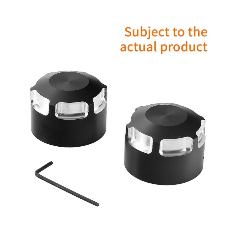 2pcs Aluminum Alloy Nut Cover with Wrench for 2008-Up Rear Axles Nut Cover Caps Replacement Accessories