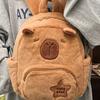 Школьная сумка Capibala Plush Capybara Bag Повседневная универсальная меховая сумка Рюкзак большой вместимости Школьная сумка Mochila
