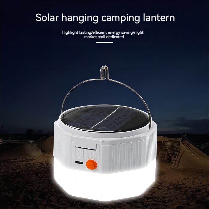 1 шт. Солнечный кемпинговый фонарь, перезаряжаемый, аварийное освещение, палаточный фонарь, сверхдолговечный кемпинговый подвесной фонарь