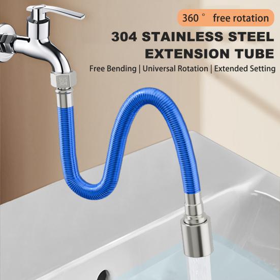 Вращающийся на 360 градусов удлинитель для смесителя Гибкая конструкция шланга Свободно изгибается Герметичный Универсальный Простота установки