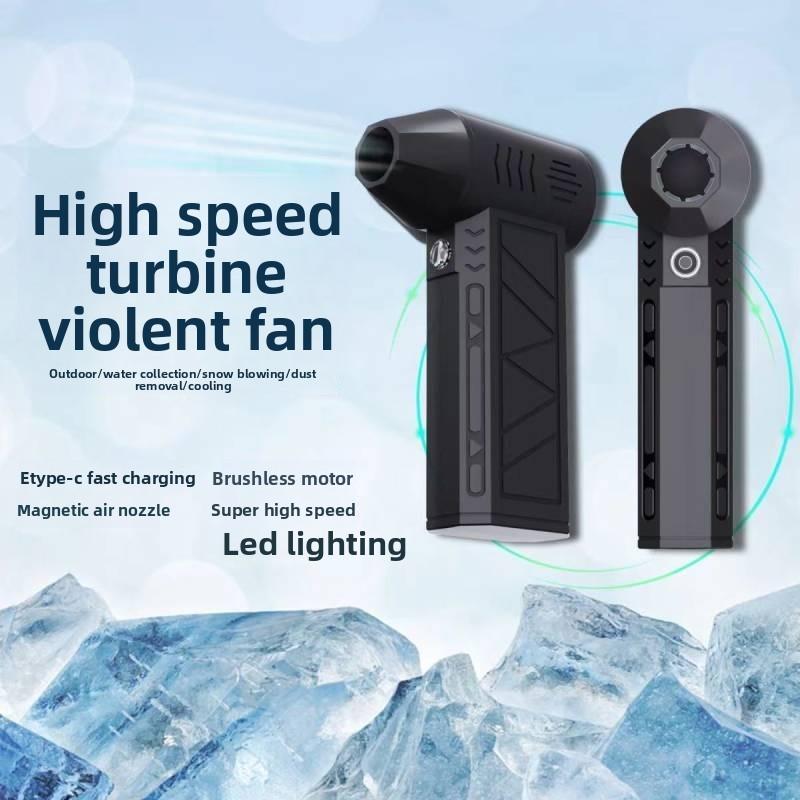 Usb Powered Handheld Turbo Fan With Dust Blower And Led Torch For Outdoor And Home Use