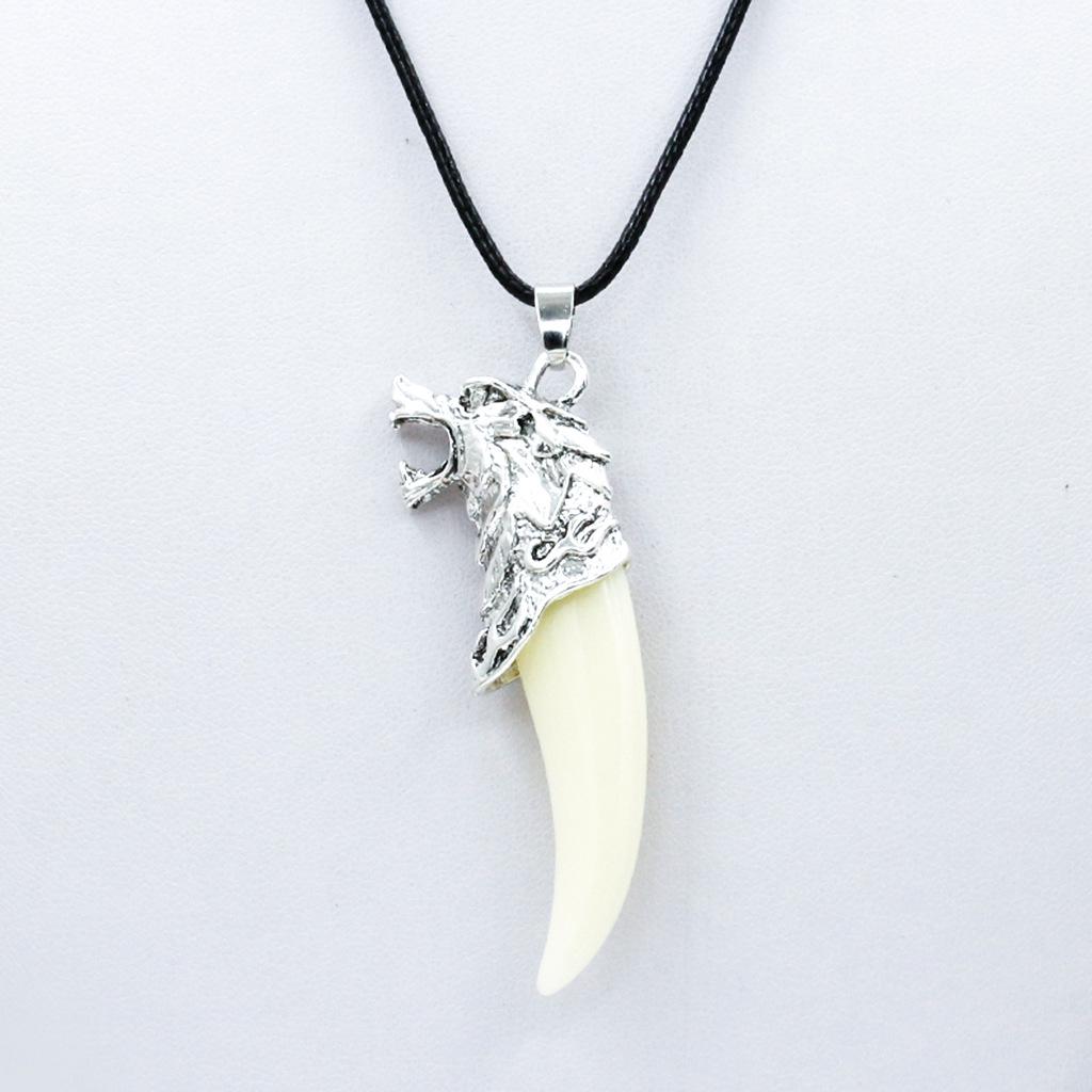 Ожерелье с волчьим зубом, мужское модное ожерелье, индивидуальная мужская цепочка на шею, мужские украшения AVE