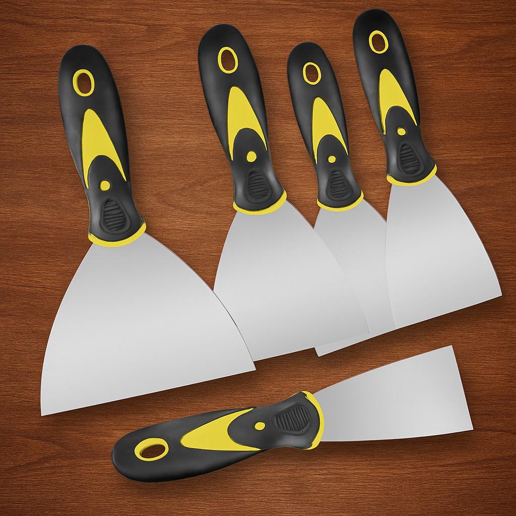 2/3/4/5 Inch Carbon Steel Putty Knife Scraper, Multi-Size Spatula, Paint and Wall Repair Tool, Essential for Household and Indus