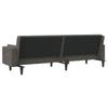 2 Seater Sofa Bed with 2 Cushions Dark Grey Velvet