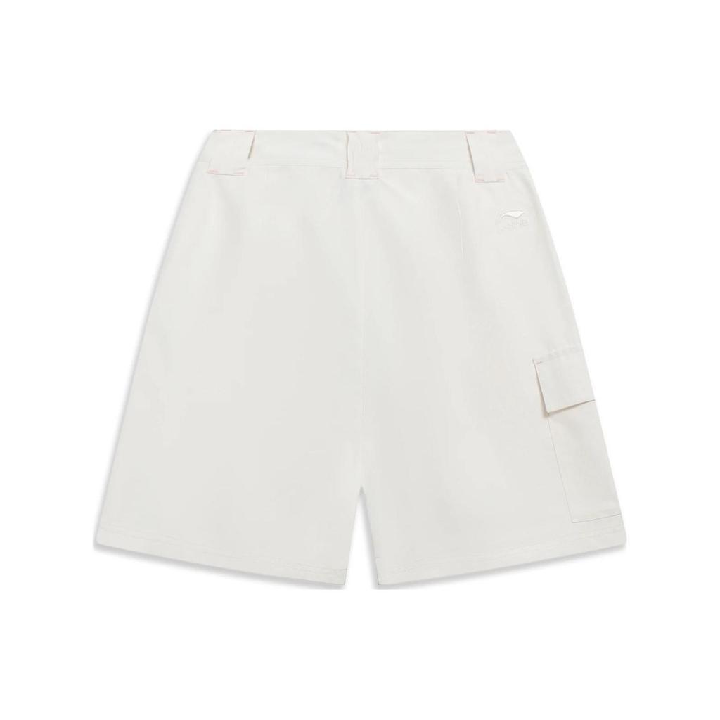 Li Ning X Disney Collaboration Серия «Зверополис» с вышивкой из мультфильмов, свободные повседневные шорты средней посадки, женские шорты цвета «белый» AKST246-1