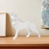 Geometric Wolf Ornament Synthetic Resin Wolf Sculpture Abstract Animal Art Statue for Home Office Desktop Decoration