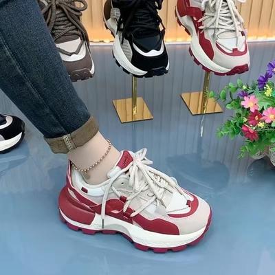 Повседневная обувь на толстой подошве, увеличивающая рост, универсальная, в стиле ретро, универсальная спортивная обувь