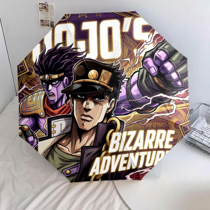 1 шт. Автоматический складной зонт - Узор Jojo's Bizarre Adventure Портативный складной дизайн с 8 спицами Рождественские и новогодние подарки