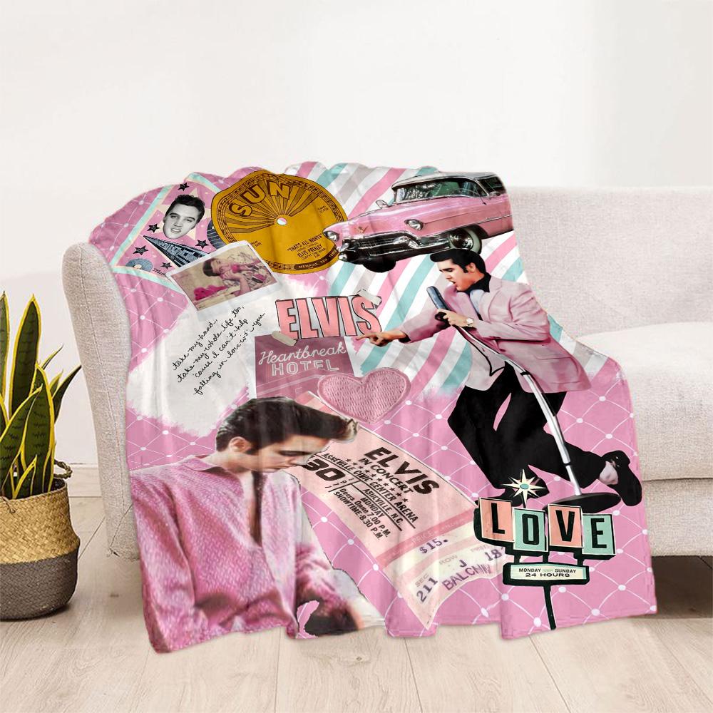 Elvis Presley's Iconic Smile Blanket Comfortable Great for Chair Picnics Couch for All Occasions Stylish Decor Birthday Christmas Gift Blanket