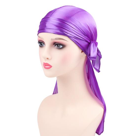 2 шт. шелковистый Durag для мужчин и женщин длинный хвост Durag Wave головные повязки на шею атласный Doo Durag с широкими ремнями