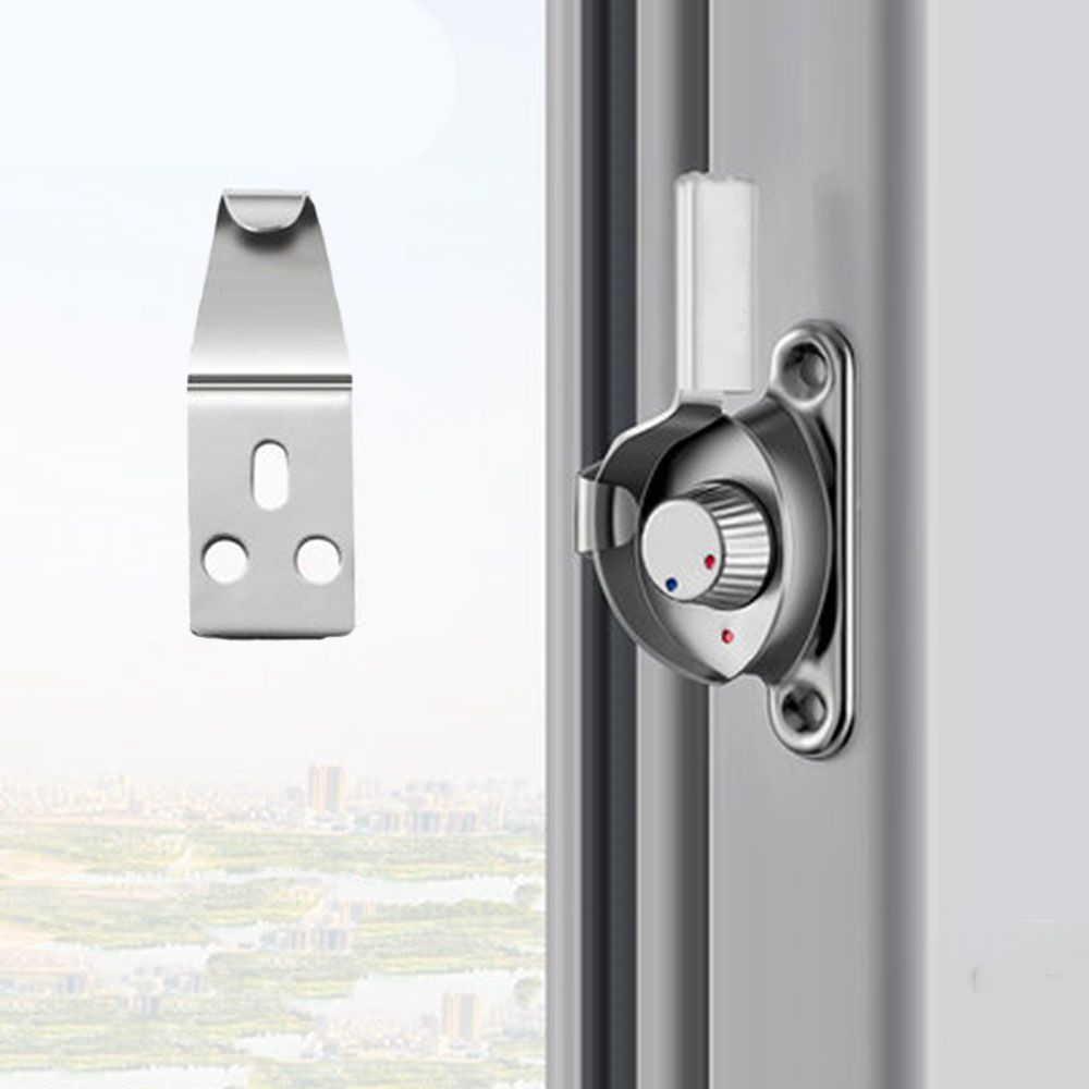 1 шт. Противовзломный двусторонний полумесячный тип Раздвижная дверь Окно Оконный замок Полумесячный замок Страховочная пряжка Фурнитура