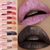 10 Color Shiny Metal Pearl Diamond Lipstick With Matte Finish That Does Not Touch The Cup To Create A Shiny Lip Makeup
