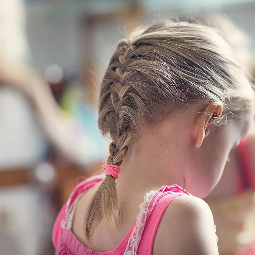 100 штук высокоэластичных модных нейлоновых шнурков для волос, детские аксессуары для волос, простые базовые шнурки для волос и повязки на голову