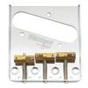 Wilkinson WTB Telecaster Bridge with String Length Brass for Electric Chrome Compensation, 3-Way Saddles, TL-Type Guitars,