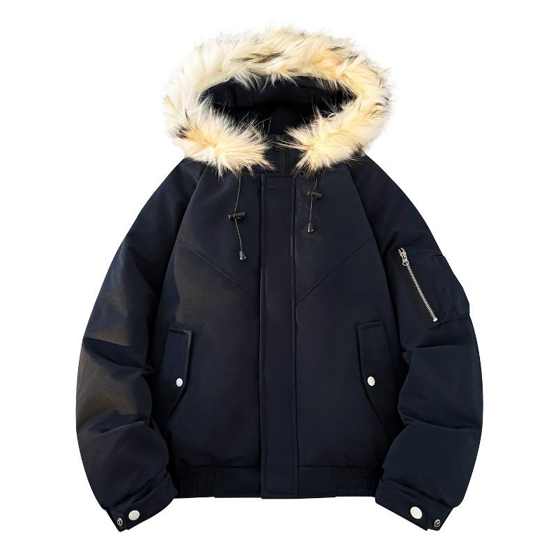 % пух новый национальный стандарт пух белой утки пуховик для мужчин и женщин на зиму свободный парка утолщенный с большим меховым воротником куртка для мужчин