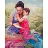 Алмазная картина Женщина Diy Алмазная мозаика Девушка Пейзаж Полный круглый вышивки крестом