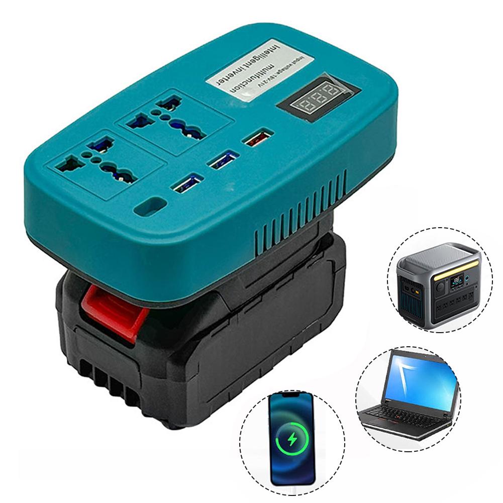 Инвертор от литиевой батареи DC18V/21V Преобразует постоянный ток в переменный 180V-220V Технология умной зарядки Батарея Преобразует