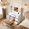 Modern Style Makeup Table, Office Desk with Various Storage Space, Desk (Makeup Table Only)