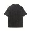 Men's Oversized UFO Cat Graphic T-Shirt Black Cotton Loose Fit Casual Tee for Summer Street Style Hip Hop Top with Short