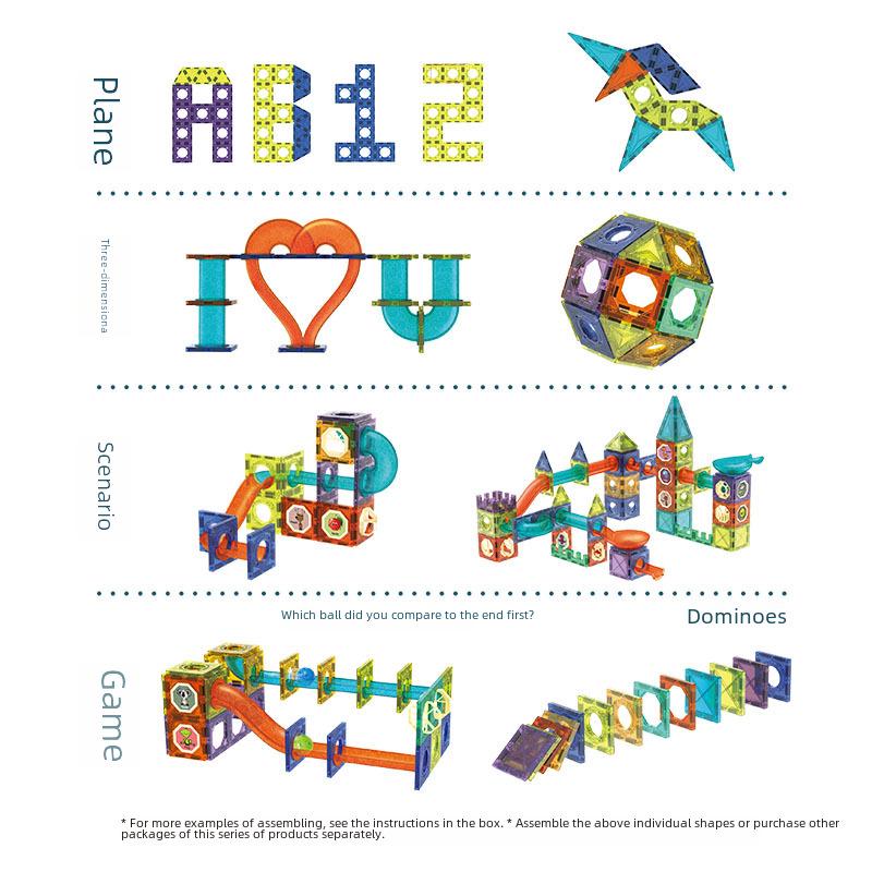 Магнитные шариковые строительные блоки Diger Pipeline: Красочный развивающий набор игрушек для детей