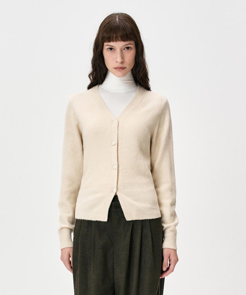 Кардиган Ridifi Crop из смесовой шерсти (Кремовый цвет)
