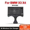 15w Mobile Phone Fast Charge Cigarette Lighter Install Accessories Car Wireless Charger for BMW X3 X4 2018 2019 2020 2021 2022