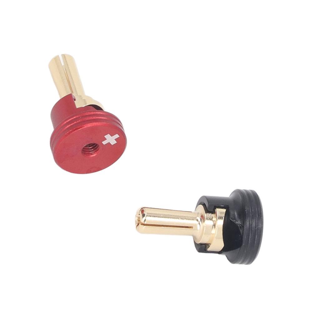 2 Pcs/Set Copper Connectors RC Battery Heatsink Plugs 4/5mm RC Heatsink Plug Grips Set RC Cars
