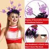 Halloween headband, pumpkin spider top headband, ghost party decoration, funny radial colored strip headgear
