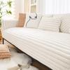 Stripe Thicken Immitation Rabbit Fur Plush Sofa Cover Non-Slip Couch Cushion Slipcover Towel for Living Room Sofa Blanket Home