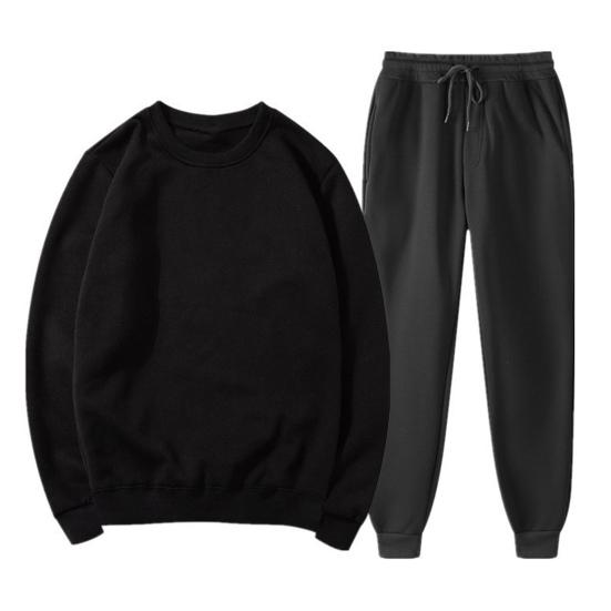 2 шт./комплект спортивный костюм круглый вырез длинный рукав пуловер топы эластичный шнурок талия длинные брюки комплект офисный тренировочный наряд