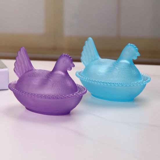 Candy Jar with Lid Chicken Shaped Vintage Decorative Candy Bowl Plastic Hen Nesting Candy Dish Kitchen Candy Organizer