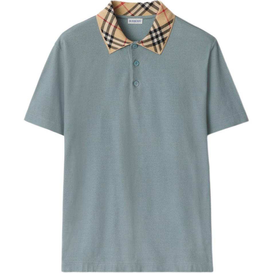 Burberry checked-collar polo shirt 811094411