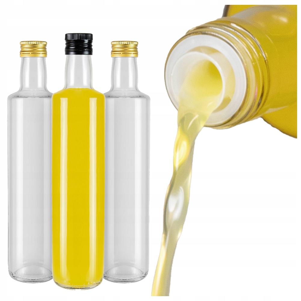 Butelka Szklana Dorica 500Ml Bezbarwna Z Dozownikiem Na Oliwę Ocet 0,5L