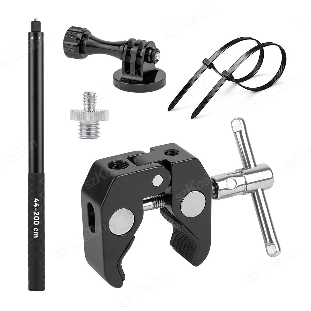 Motorcycle Bicycle Holder Handlebar Mount Bracket For GoPro 12 11 10 9 8 Insta360 X3 DJI Action 4 3 Sport Cameras Accessories