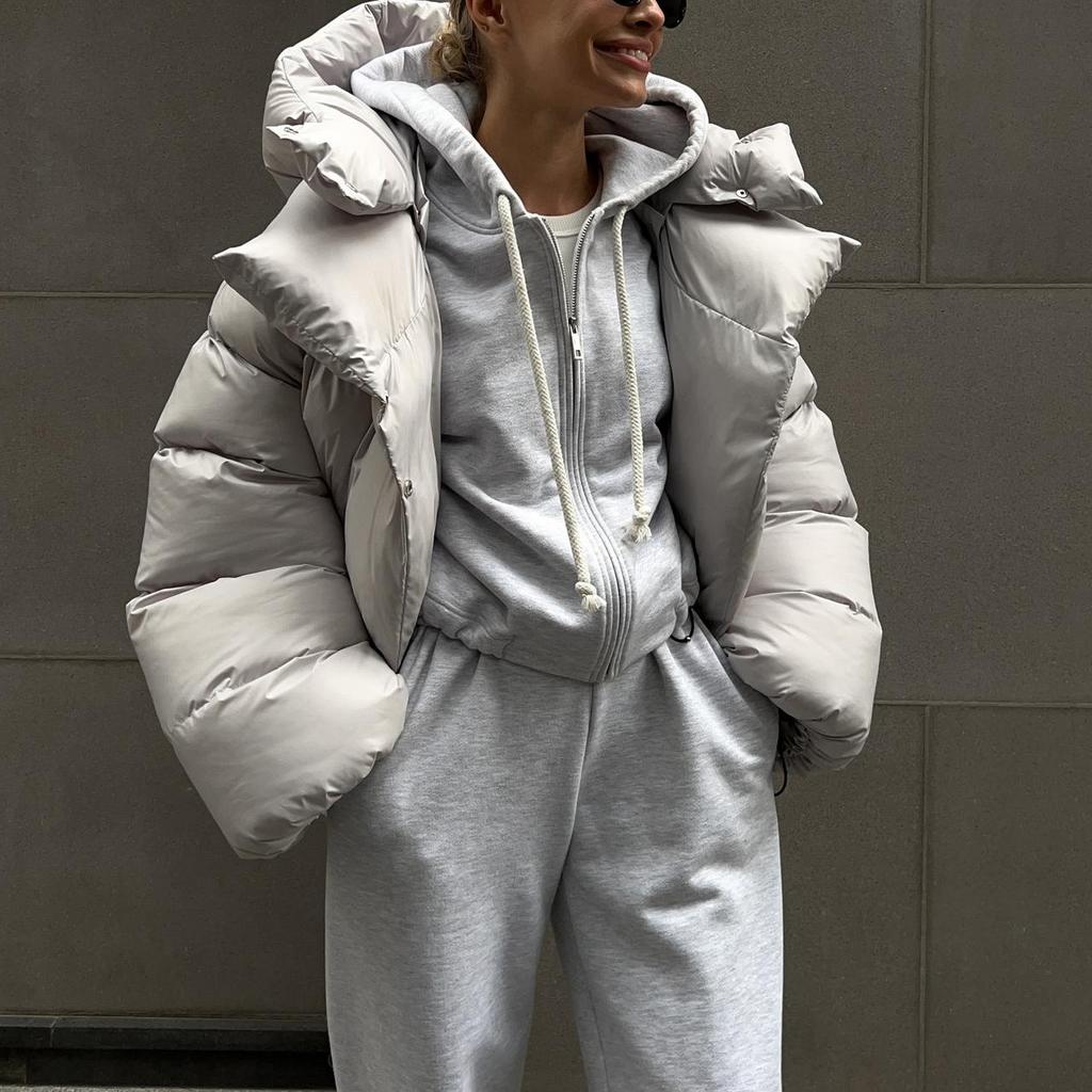 Winter Warm Cotton Puffer Jackets Women's Loose Parkas Coat Vintage Bread Jacket Outwear Office Ladies Quilted Jacket