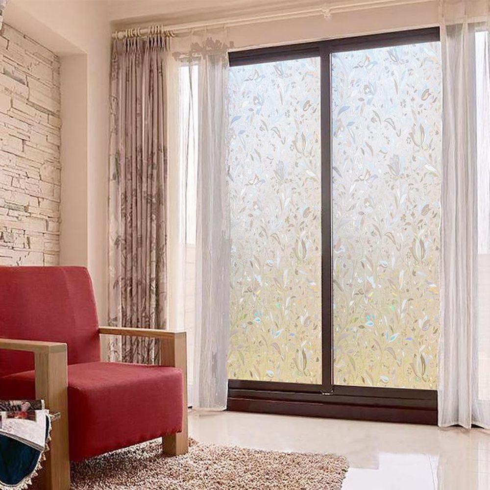 Rainbow Window Vinyl Sticker 3D Static Decorative Privacy Window Films Window Glass Sticker