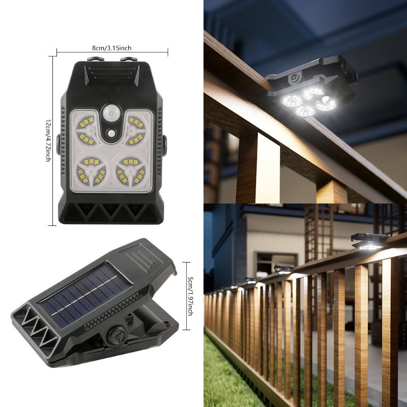 Upgraded Intelligent Sensing Solar Clip Lamp Outdoor Courtyard Lamp Garden Lighting Solar Wall Lamp
