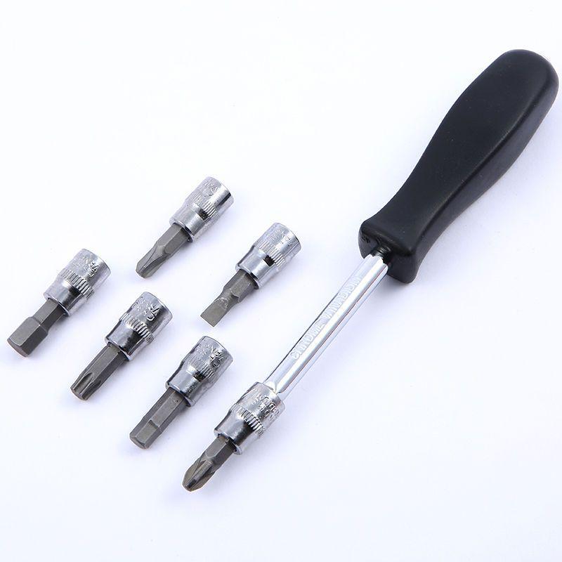 Набор инструментов для ремонта автомобилей и мотоциклов из 46 предметов - Головки, Трещоточный ключ, Шестигранный ключ