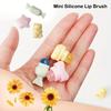 1PCS Mini Cute Portable Silicone Lip Brush Lipstick Brush with Cover Lip Brush Smudge Brush Carry-on Portable Brush Lip Gloss