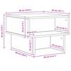 White Coffee Table 48 x 46 x 35 cm Particleboard