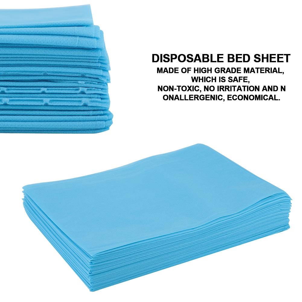 Disposable Bed Sheet Waterproof Oilproof Bed Cover for Salon SPA Tattoo Massage Table Hotels (White)