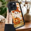 Чехол для телефона: 2D плоский дизайн, подходящий для iPhone 18 17 16 15 14 13 Pro, защитный чехол-ступенька, осенний маленький призрак, подарок на Рождество и Хэллоуин