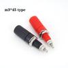 4mm M3*45 Banana Binding Post Socket Terminal Audio Speaker Connector Plug for Test Probe Amplifier Power Jack Adapter Cable