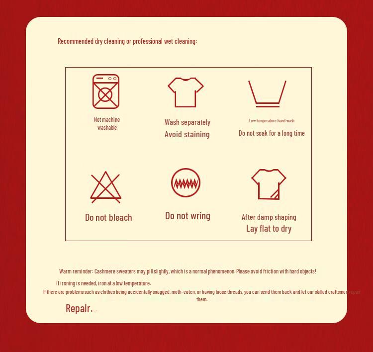 Hengyuanxiang Men's Red Pure Cashmere Warm Top Gift Set