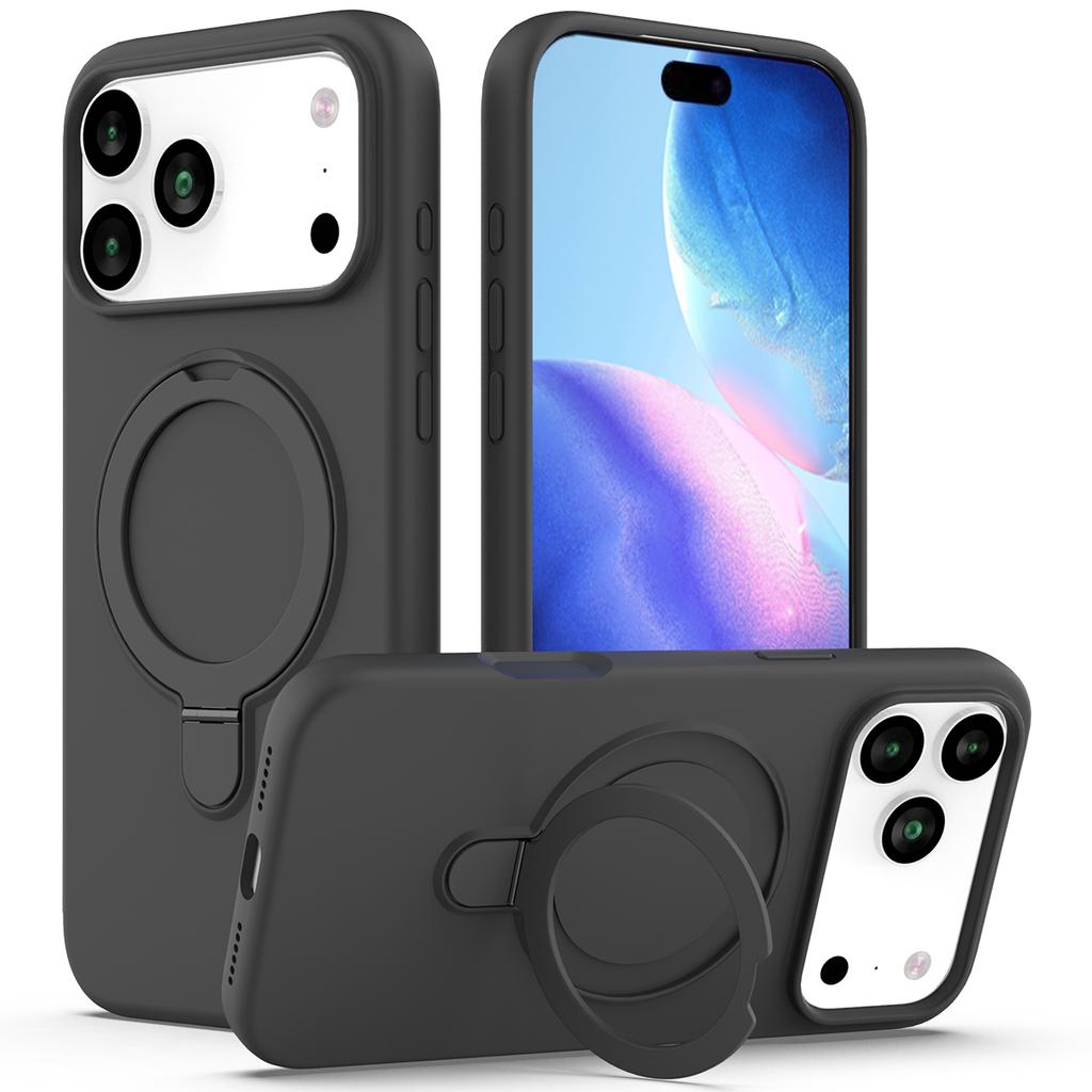 For iPhone 17 Pro Max Case Compatible with MagSafe Kickstand PC+Silicone Phone Cover