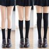 Сексуальные женские колготки, лоскутные прозрачные черные чулки до бедра, колготки, женские чулочно-носочные изделия выше колена, полосатые колготки