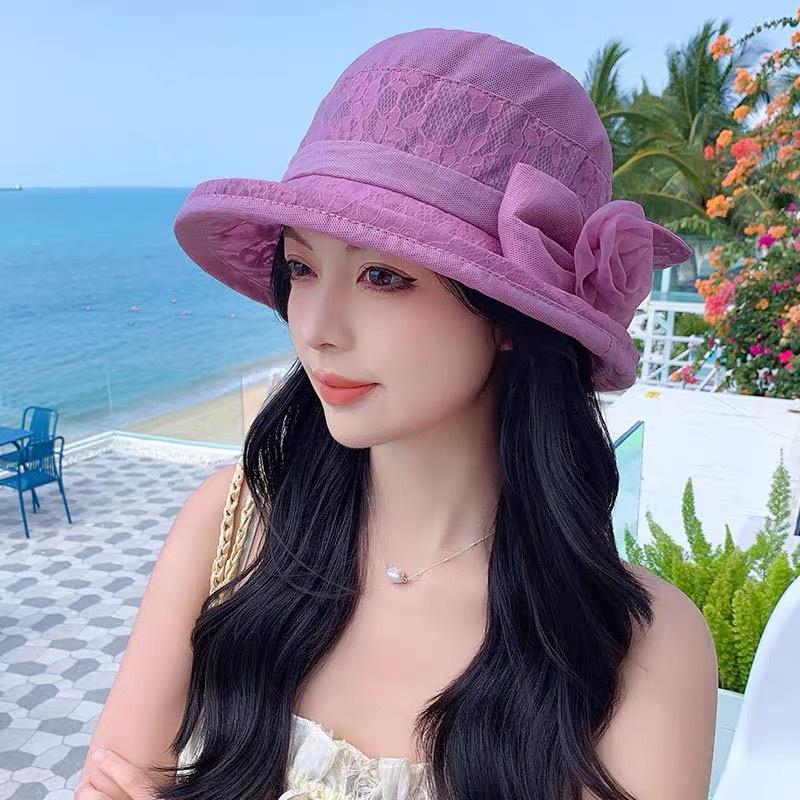 Шляпа Женская Солнцезащитная Тонкая Дышащая Теневая Шляпа-Ведро Весна Лето Пожилая Женщина Солнцезащитная Шляпа