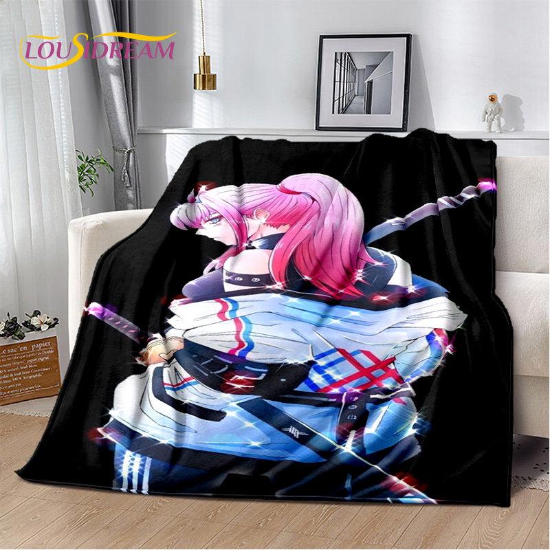 Zero Two DARLING In The FRANXX Soft Plush Blanket,Flannel Blanket Throw Blanket for Living Room Bedroom Bed Sofa Picnic Cover 3D