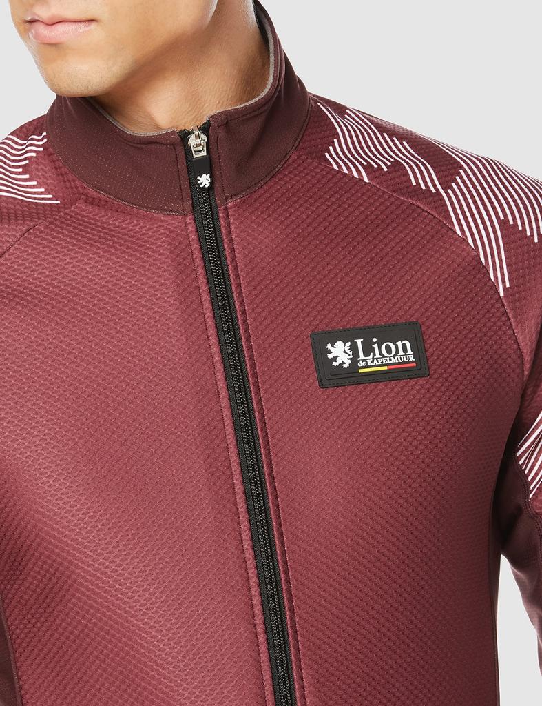 Lion de Capelmuur Competition Jacket EVO4 Oblique Maroon XL Cycling Jacket for Fall/Winter (5°C-15°C)